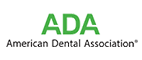 The image displays a logo with the acronym  ADA  in white text on a green background, accompanied by the word  AMERICAN  in smaller font below it.